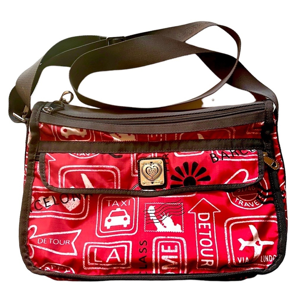 EUC Brighton Live, Love, Travel Crossbody Bag - Retired Pattern